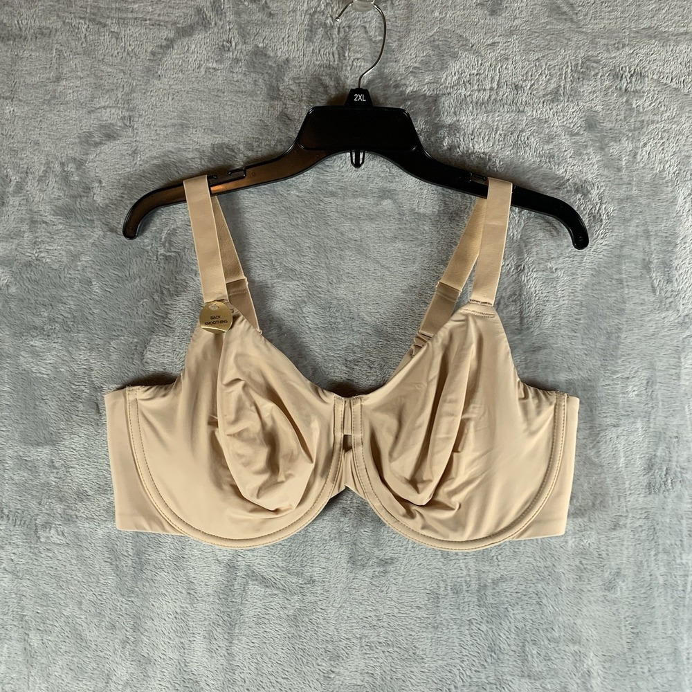 Wacoal Women's Bra 42DDD Superbly Smooth Underwire Bra Beige‎ Back Smoothing NWT